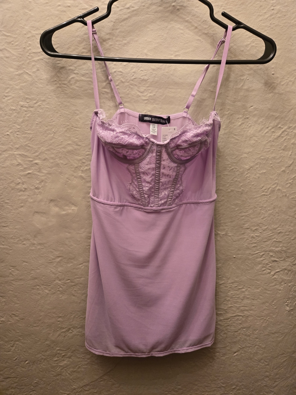 NWT Urban Outfitters Lavender Lace Bustier Mini Dress XS Fairycore - Picture 10 of 13